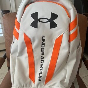 Under Armour Men's Backpack in White and Orange